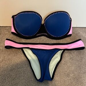 Victoria's Secret Blue and Pink Bikini Set